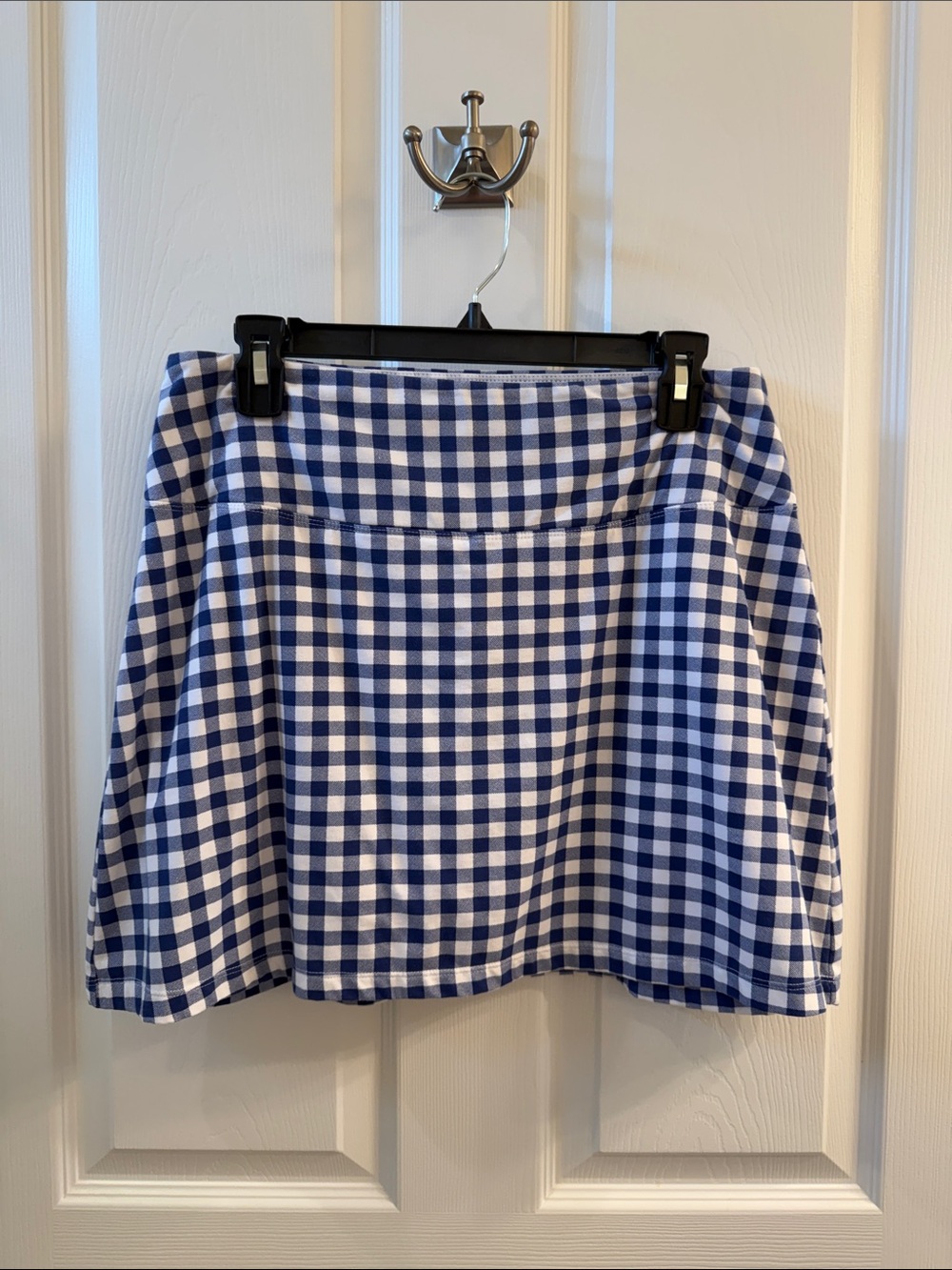 Blue and White Gingham Skort
